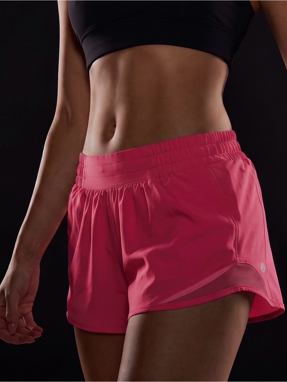 LULULEMON Hotty Hot HOT Pink High Rise Running Shorts Glaze Pink 4β Long Size 6 - Picture 8 of 8
